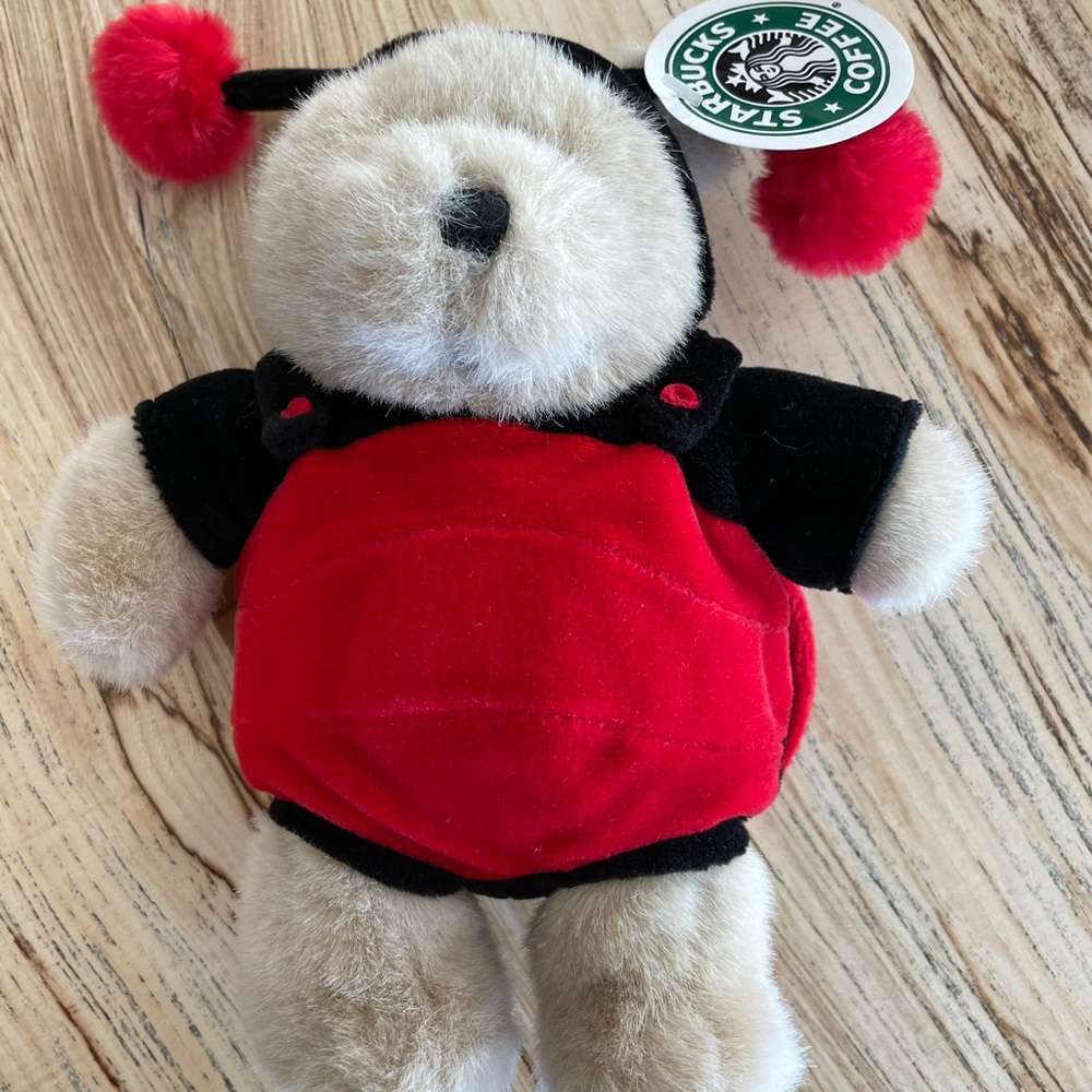 NWT Starbucks Bearista Ladybug Bear Collectible